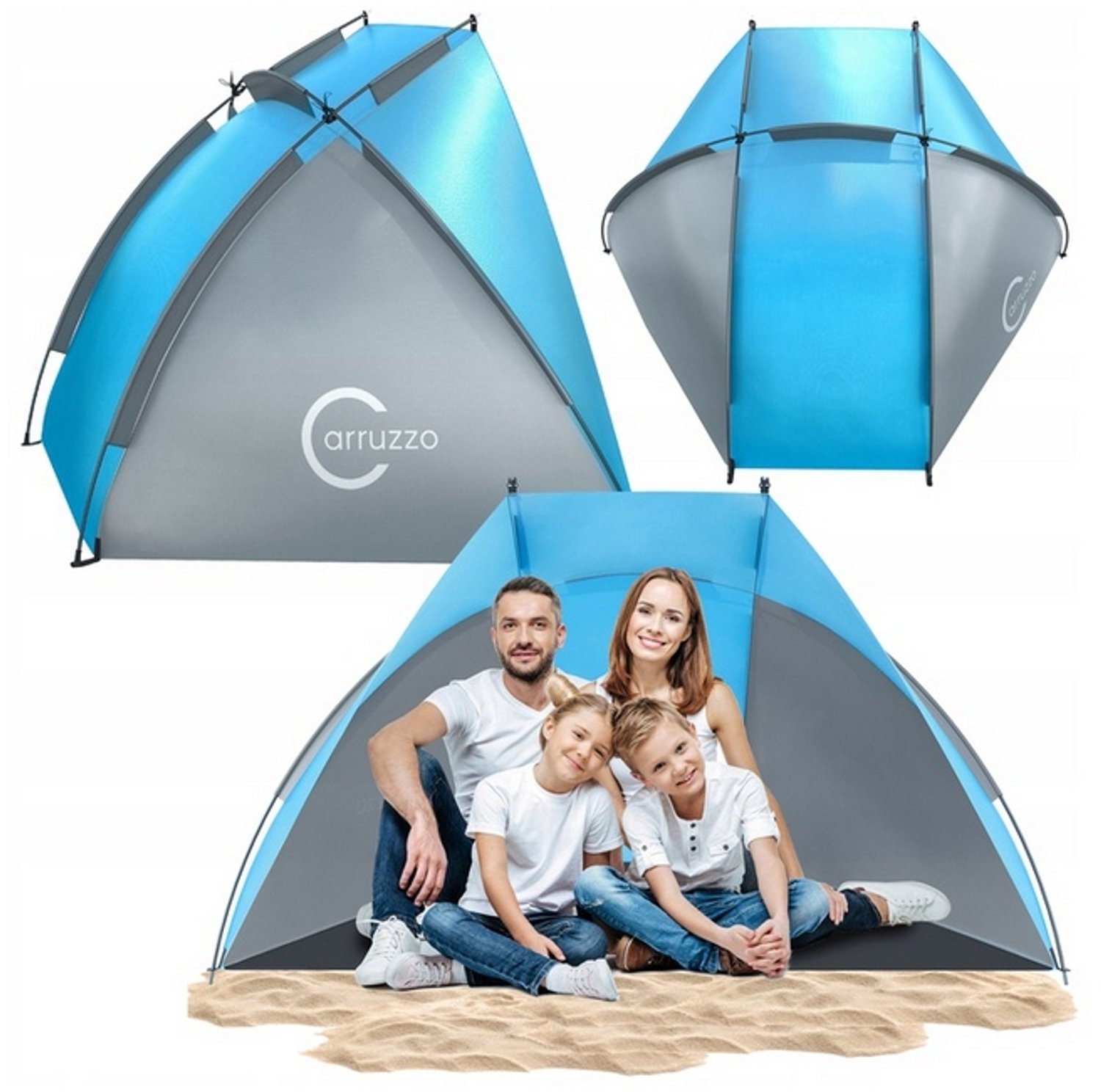 Strandtent Opvouwbaar - Zon- en Windbescherming voor Tuin & Strand