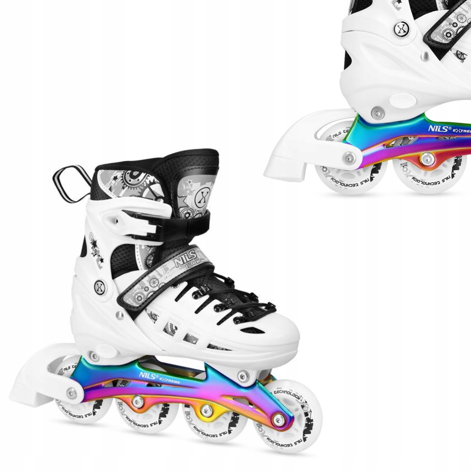 4-in-1 Kinder Schaatsen/Skeelers met LED Wielen Verstelbaar