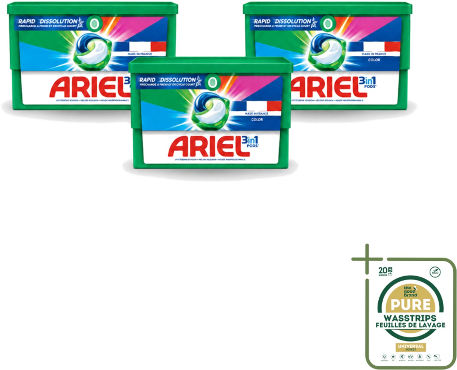 3 x Ariel Color - Wasmiddelcapsules - 3in1 Pods - Gekleurde Was - 19 Wasbeurten - Wasstrips - Wasmiddelcapsules - Gekleurde Was - 3 In 1 - Wasbeurten - Vlekverwijdering