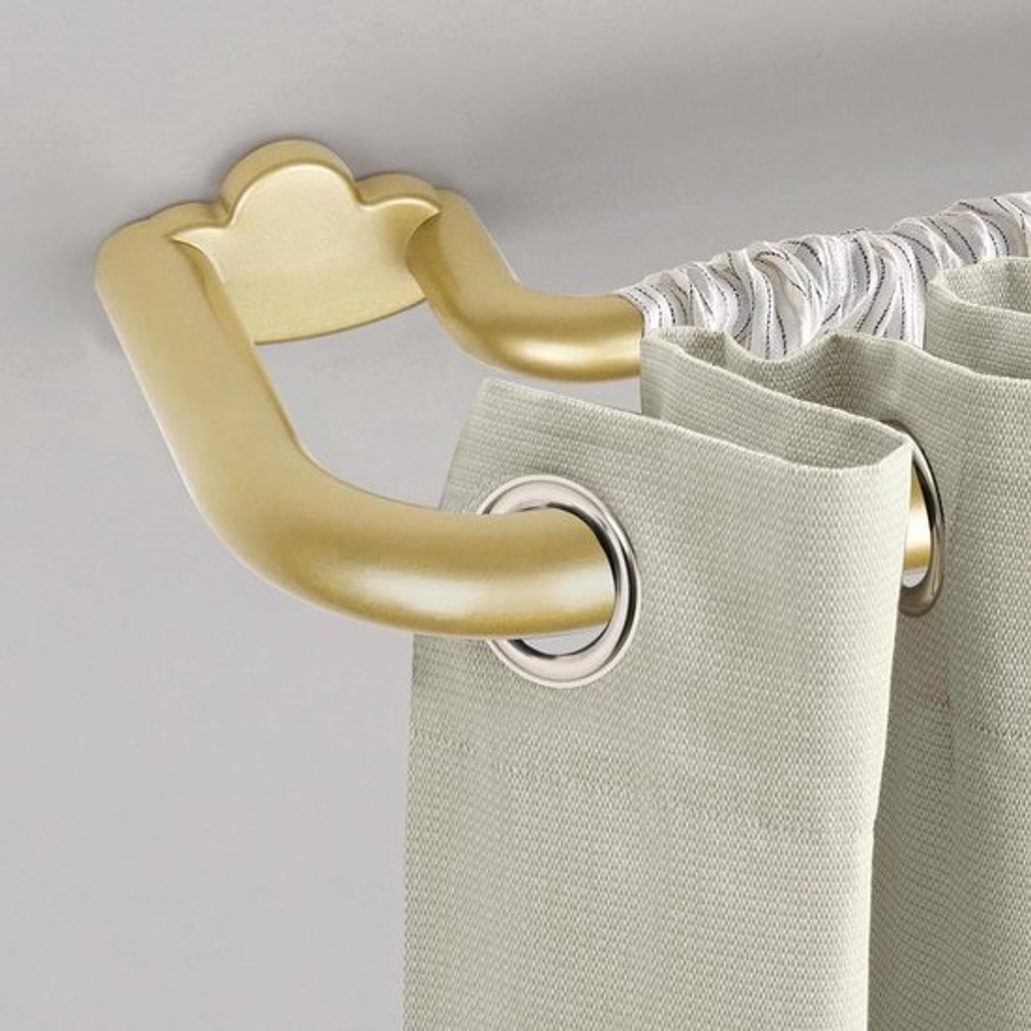 Dubbele Gordijnroede - Uitschuifbare Stang - Raam Decoratie - Verduisterend Ontwerp - 80-148 cm - Goud