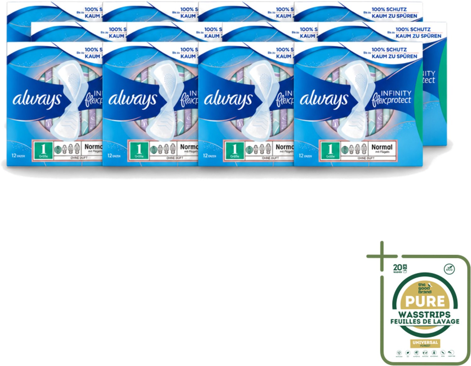 12 x Always – Maandverband – Infinity Normal - 12 Maandverbanden - Always Infinity - FlexFoam - Maandverband - Menstruatie - Absorptie