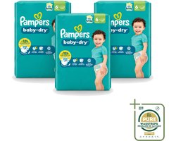 3 x Pampers – Luiers – Baby Dry Maat 6 – 22 Luiers - Wasstrips - Baby Luier - Droge Luier - Luier Voor Baby - Luier Maat 6 - Lekbescherming