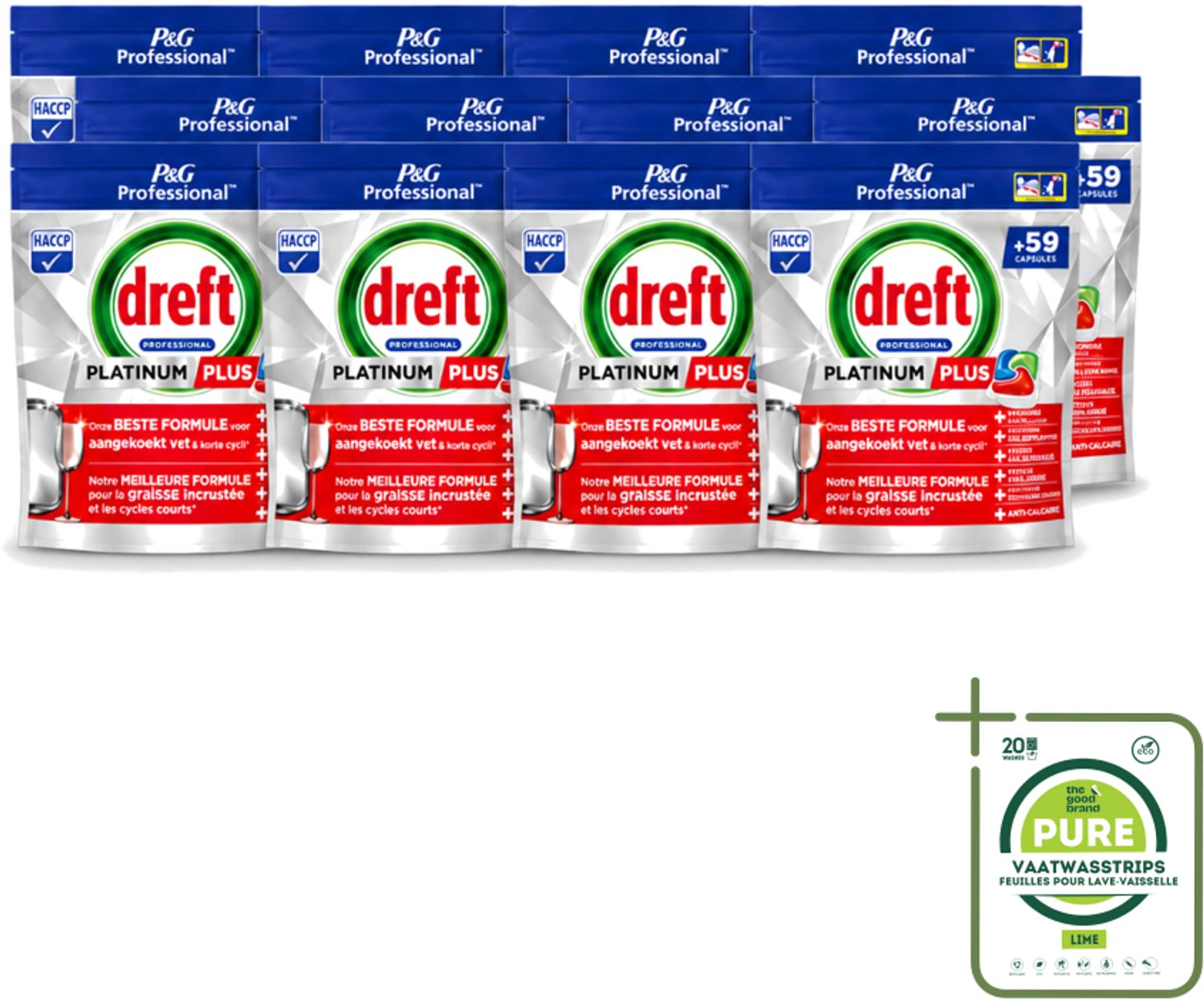 12 x Dreft – Vaatwastabletten – Platinum+ Regular – 59 Tabletten - Grootverpakking - Handafwasmiddel - Handafwas - Afwasmiddel - Handafwas Product - Afwas In Keuken