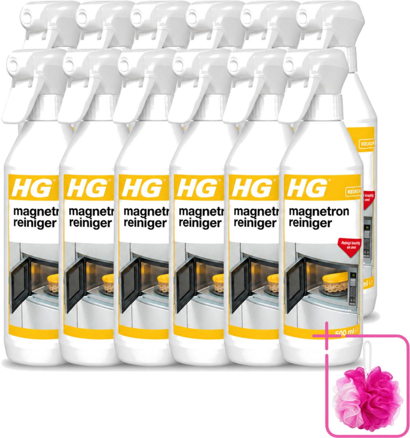 12 x HG - Magnetronreiniger - Reinigt Krachtig & Snel - 500 ml - Bulkverpakking - Magnetron reinigen - Magnetron reiniger