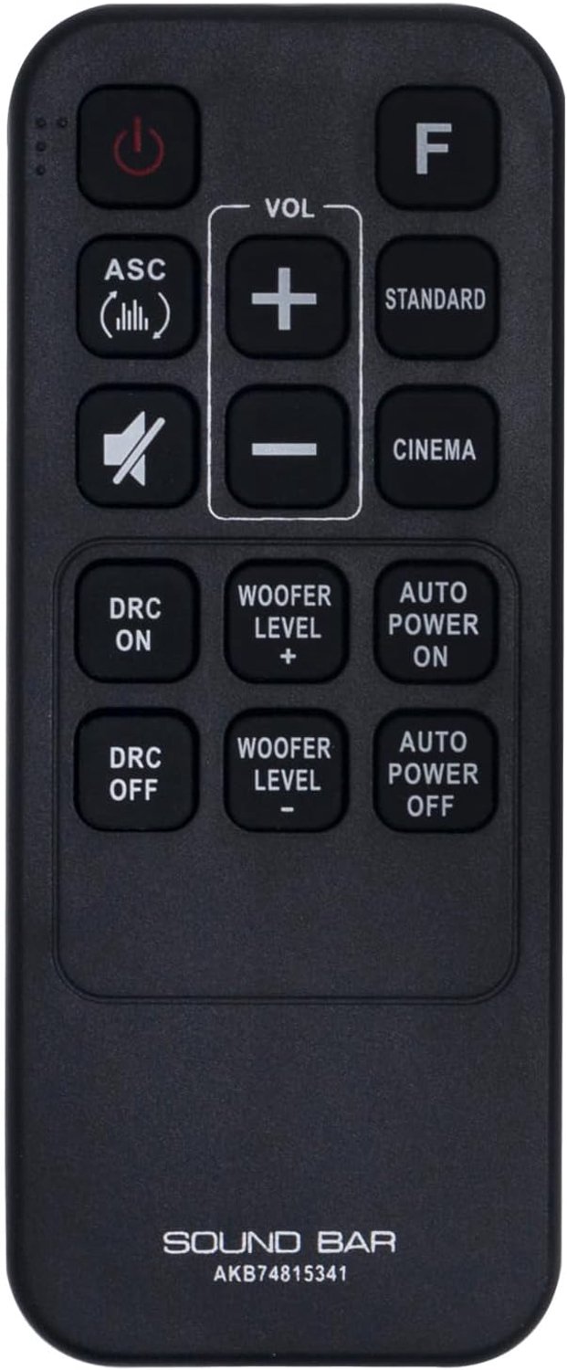 AULCMEET AKB74815341 Replacement Remote Control Compatible with LG Soundbar Digital Amplifier SH3B DSH4B LAC553B - ShopVlot