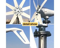 Windturbine - Windmolen - Windenergie - Windturbine Generator - 1000W - 24V - Horizontale Windmolen - met Hybride Controller - 3 Bladen - Energieopwekking - Voor Huis – Sterke Windkracht