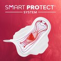 Maandverband met Smart Protect Systeem, illustratie van bloedabsorptie.