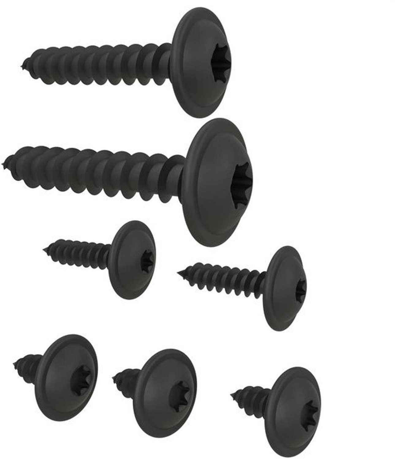 Parkerschroeven Platte Kop - Zelftappende Schroeven - Bevestigen Metaal - TORX Aandrijving - 42 x 25 mm - Zwart