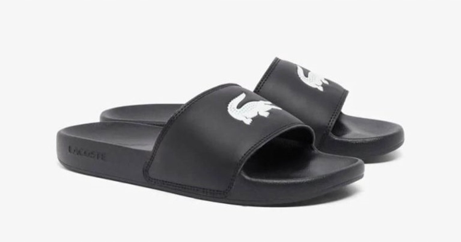 Lacoste Serve Slide Klompen Dames Zwart