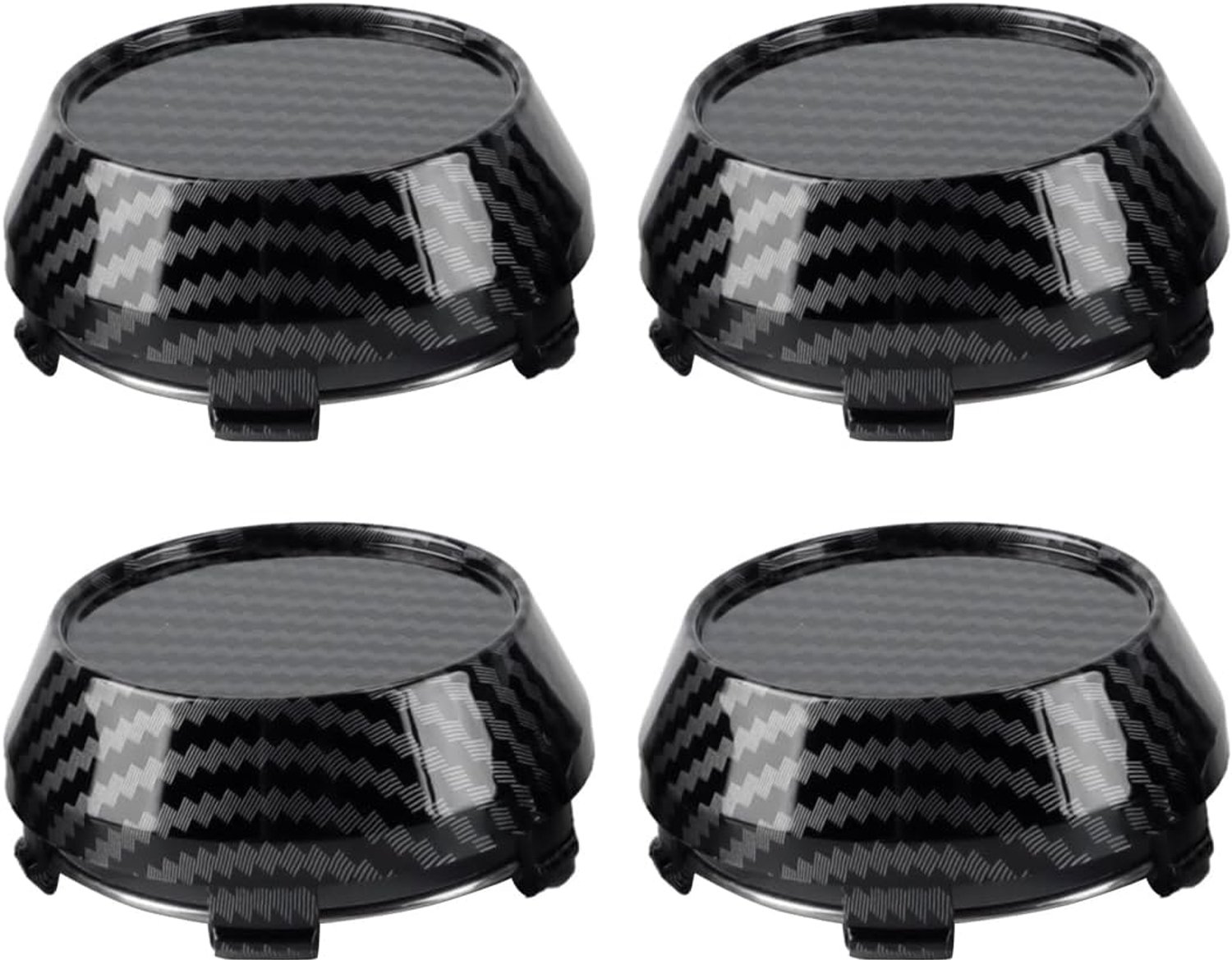 Wielnaafkappen 60mm - Universeel Carbon Fiber Stijl - Bescherming en Aerodynamica - Voor Auto Decoratie - ShopVlot
