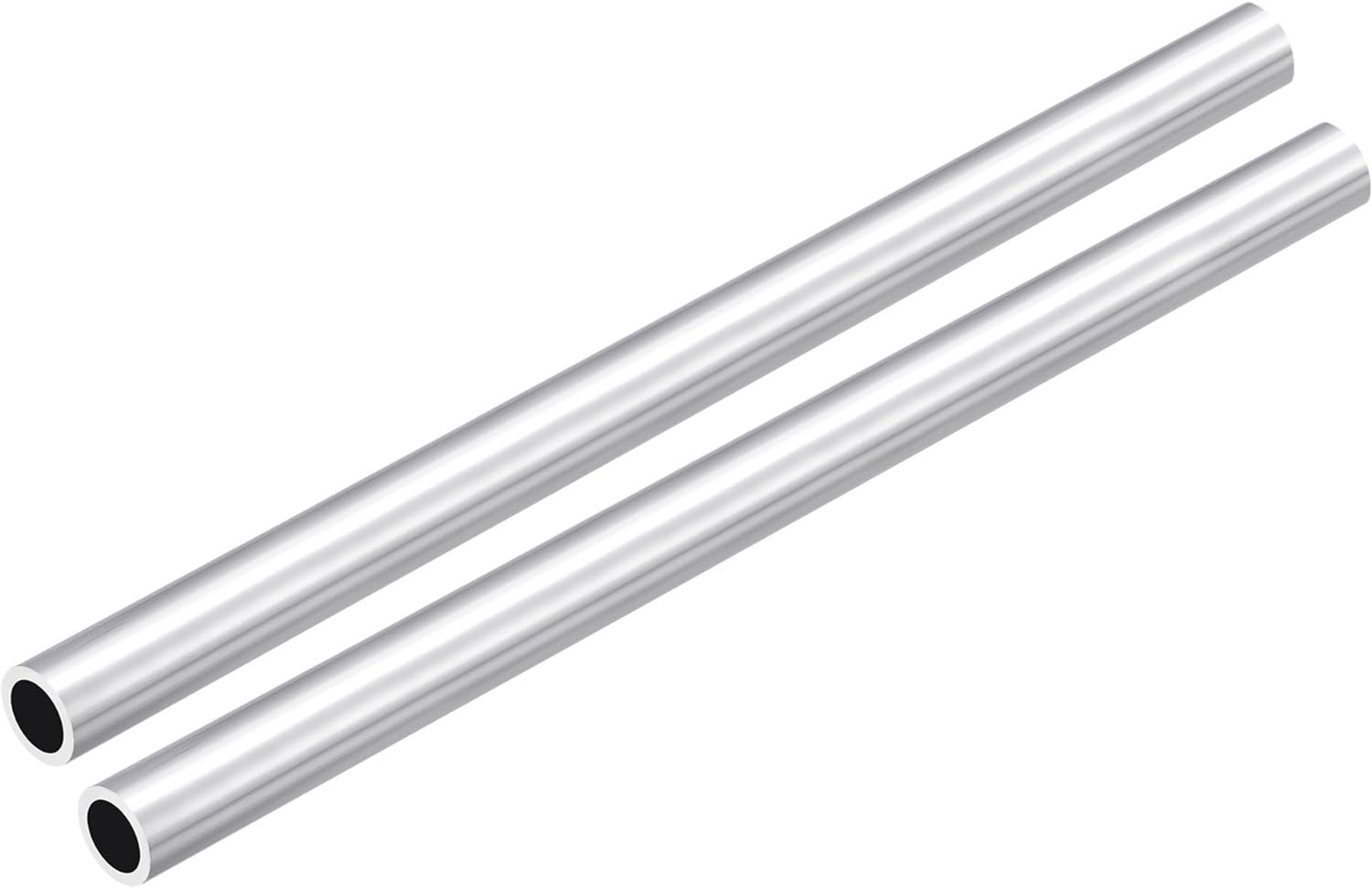 DMiotech 2pcs (14mm OD x 10mm ID) 6063 Aluminum Round Tube 200mm Length Industry Metal Tube for Machinery Frame - ShopVlot