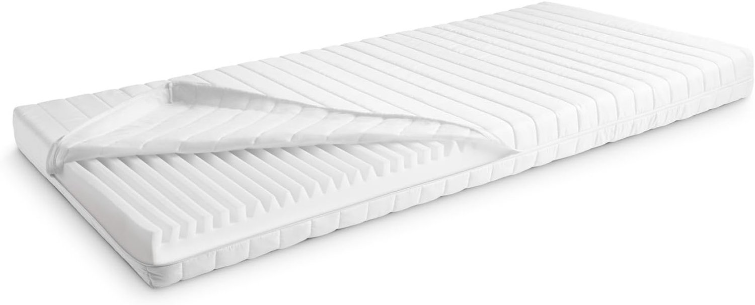 QEVA Matras 80x200cm - Eenpersoons Matras - Schuimmatras - Wit - 200cm x 80cm x 16cm