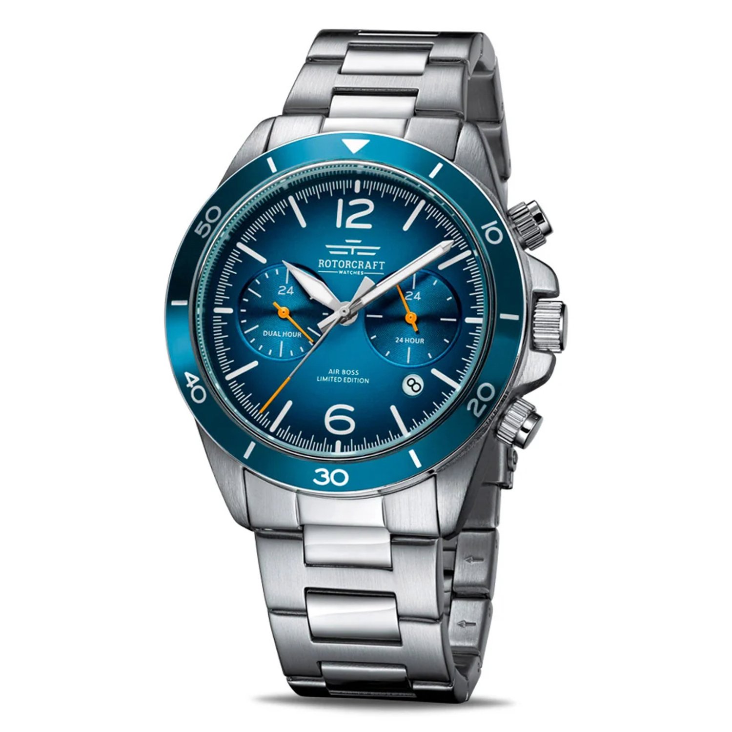 Rotorcraft - Heren Horloge Air Boss - Zilver