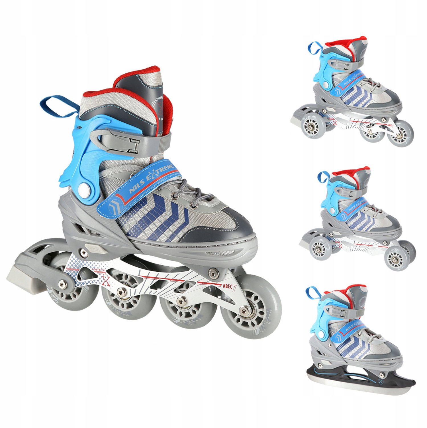 Verstelbare 4-in-1 Schaatsen/Skeelers 34-38 ABEC7