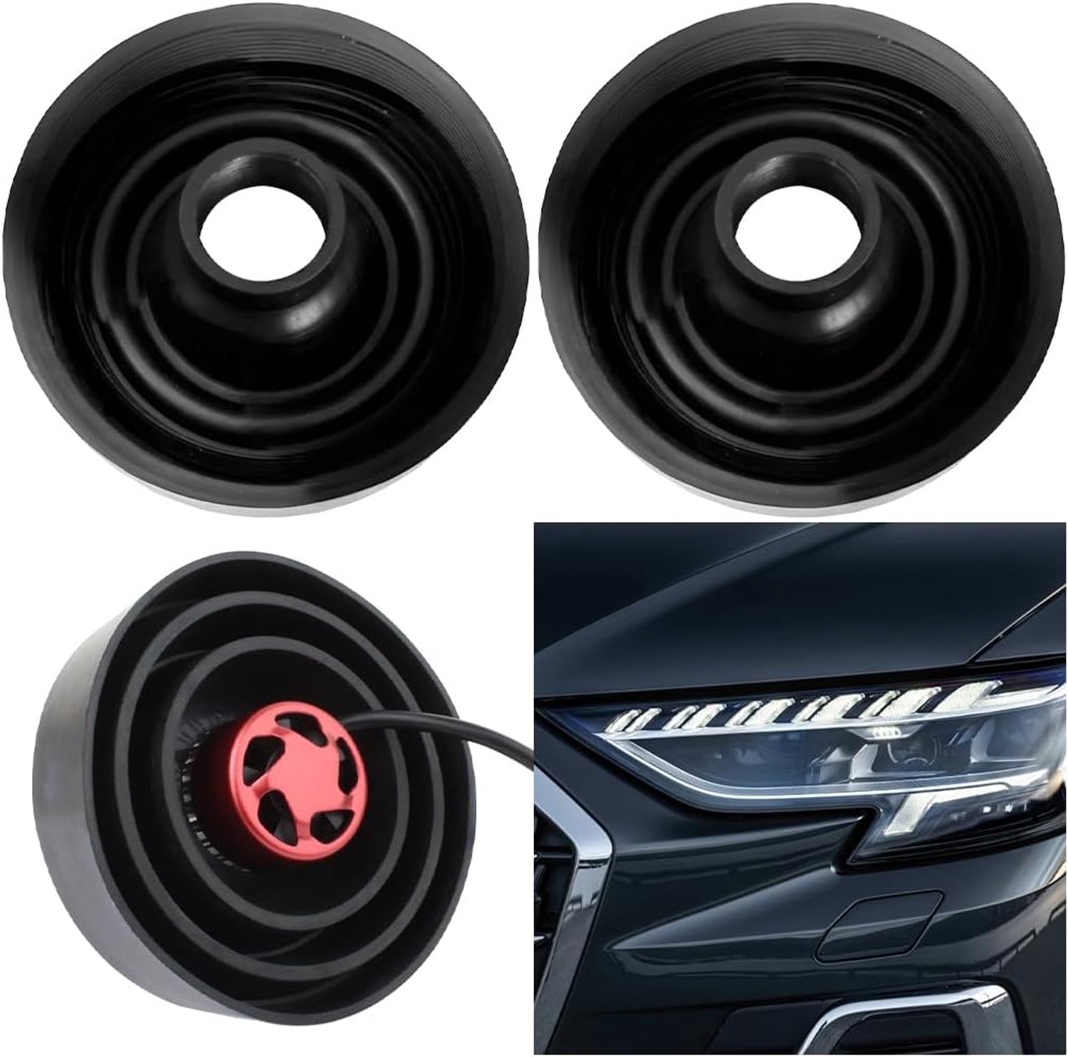 CGEAMDY 2Pcs Car LED Headlights Dust Cover Dust Cover Headlight Dustproof Lid Headlight For LED Dust Cover For Led Headlight Dust Cover Car Led Headli