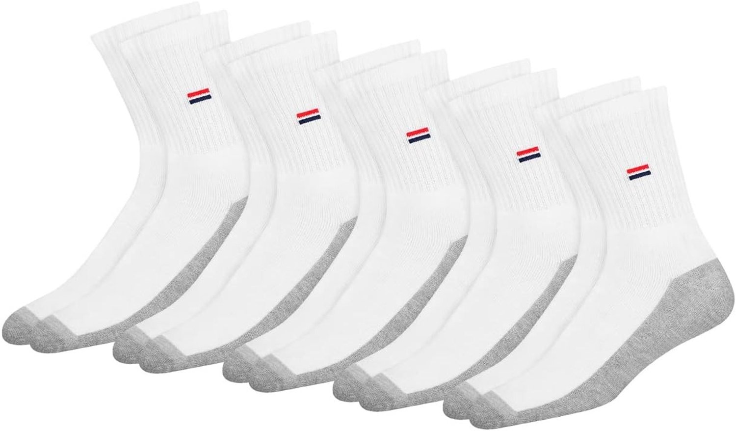 Paar Herensokken - Wit - Katoenen Crew - Voor Schoenmaat 43-46