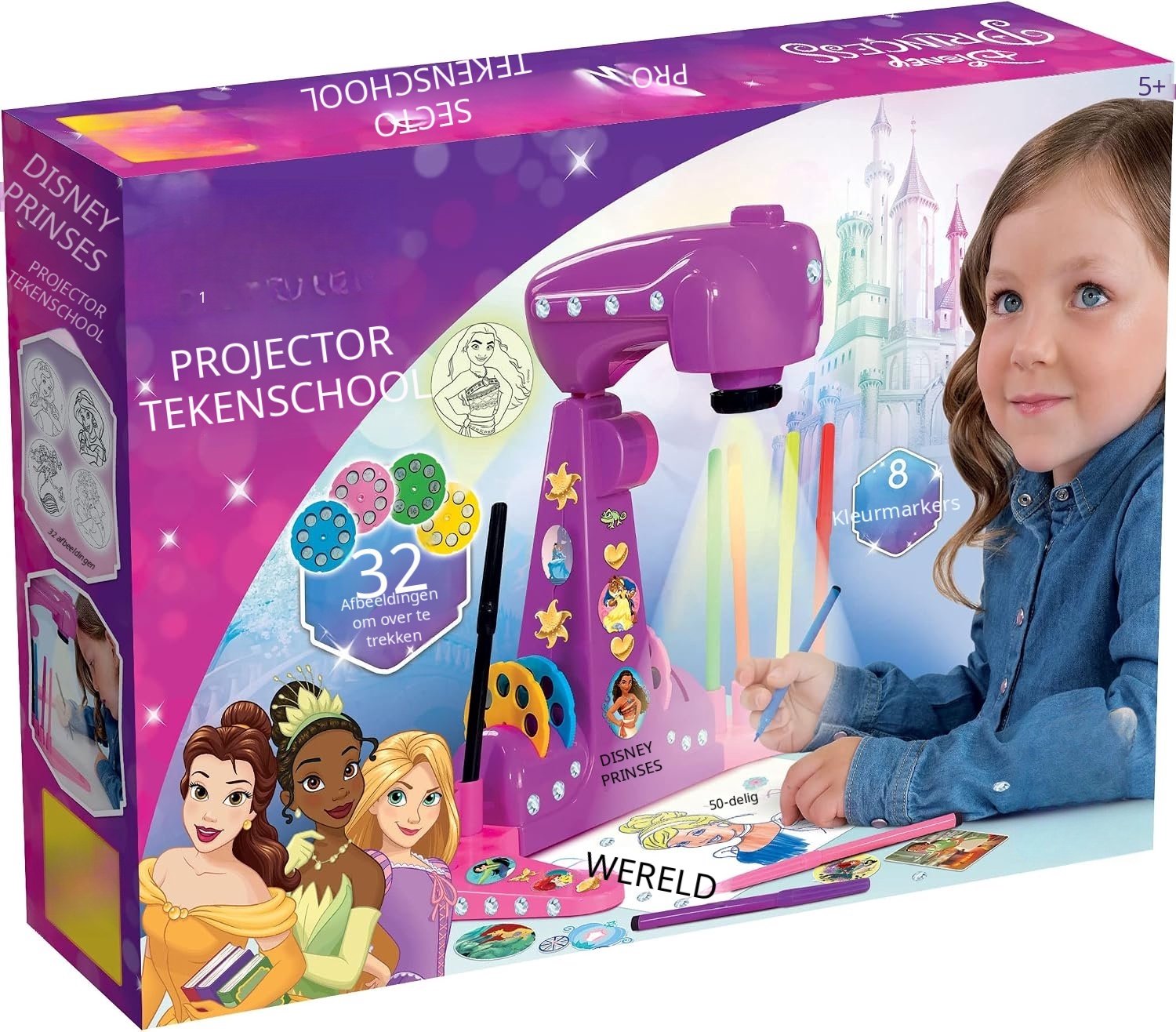 QEVA Tekenprojector Kinderen - Tekenprojector - Projectie Tekenbord - Veelkleurig - 44cm x 31cm x 8cm