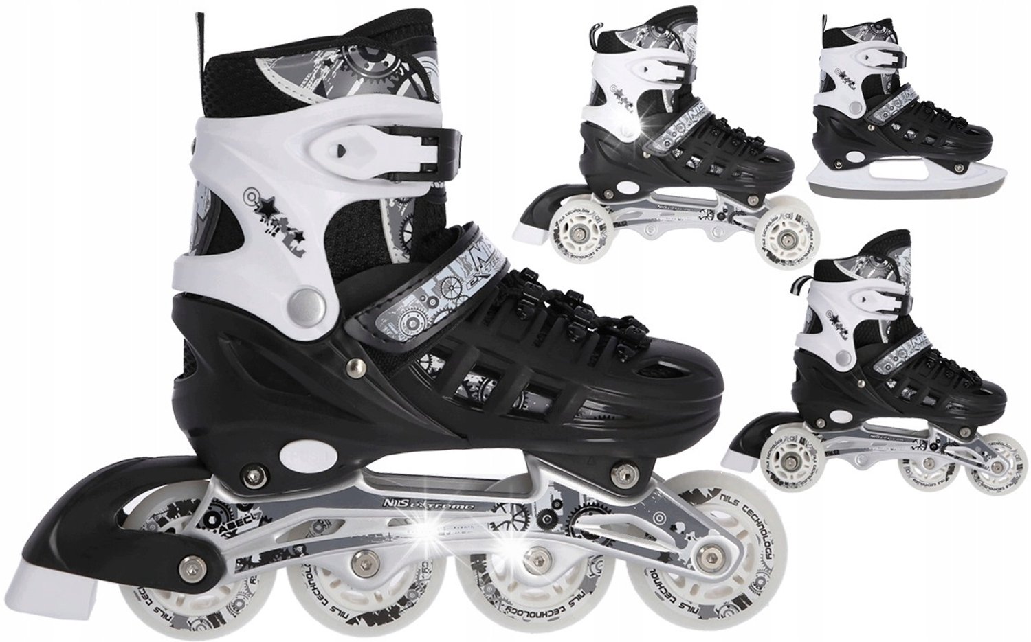 Verstelbare Kinder Schaatsen/Skeelers 4-in-1