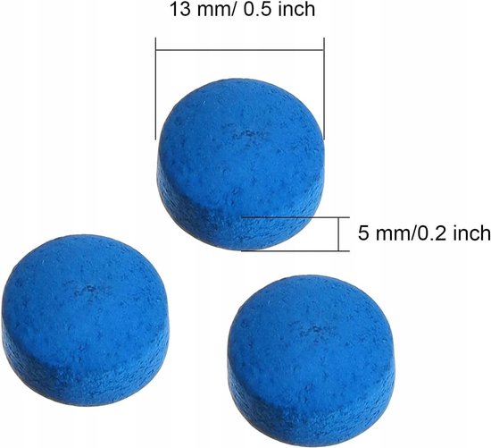 20 Biljartkeuphoes 13mm Leer Vervangbaar met Opbergdoos — afbeelding 3