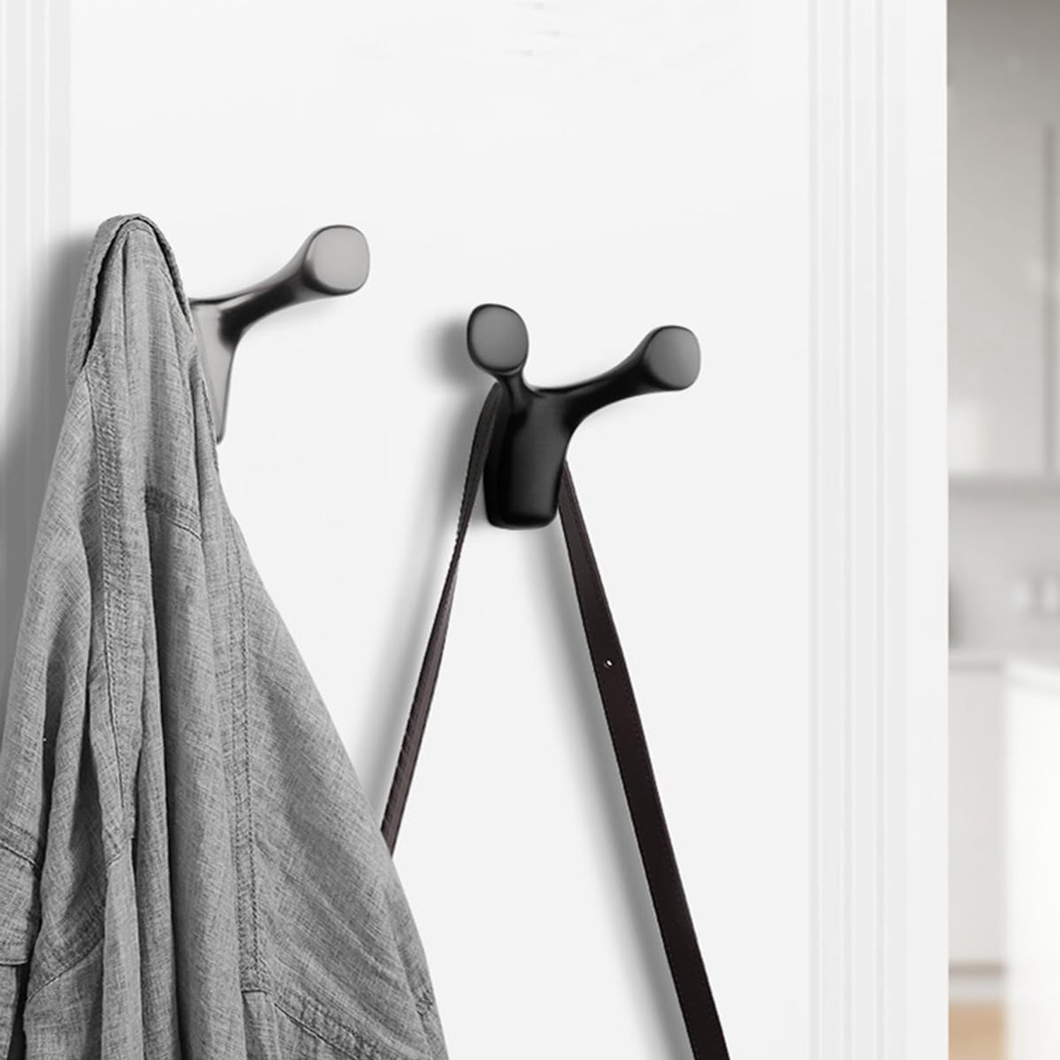 Wandhaak 4 Stuks - Aluminium Legering - Roestvrij en Sterk - Perfect voor Badkamer en Keuken - ShopVlot