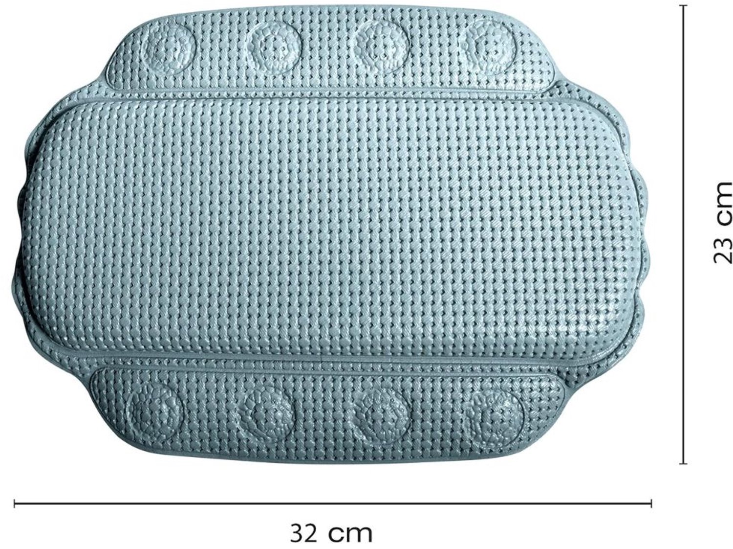 Lìon® Badkussen - Nekkussen Bad - Badkussens Voor in Bad - Zwart - 23cm × 32cm × 5cm