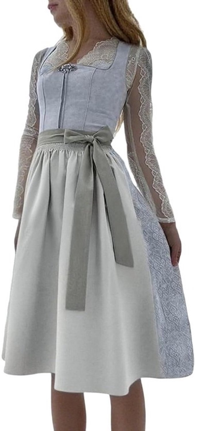 Dirndl Jurk - Bavaria Kleding - Oktoberfest Vieren - Flared Skirt - Midi Lengte - Blauw