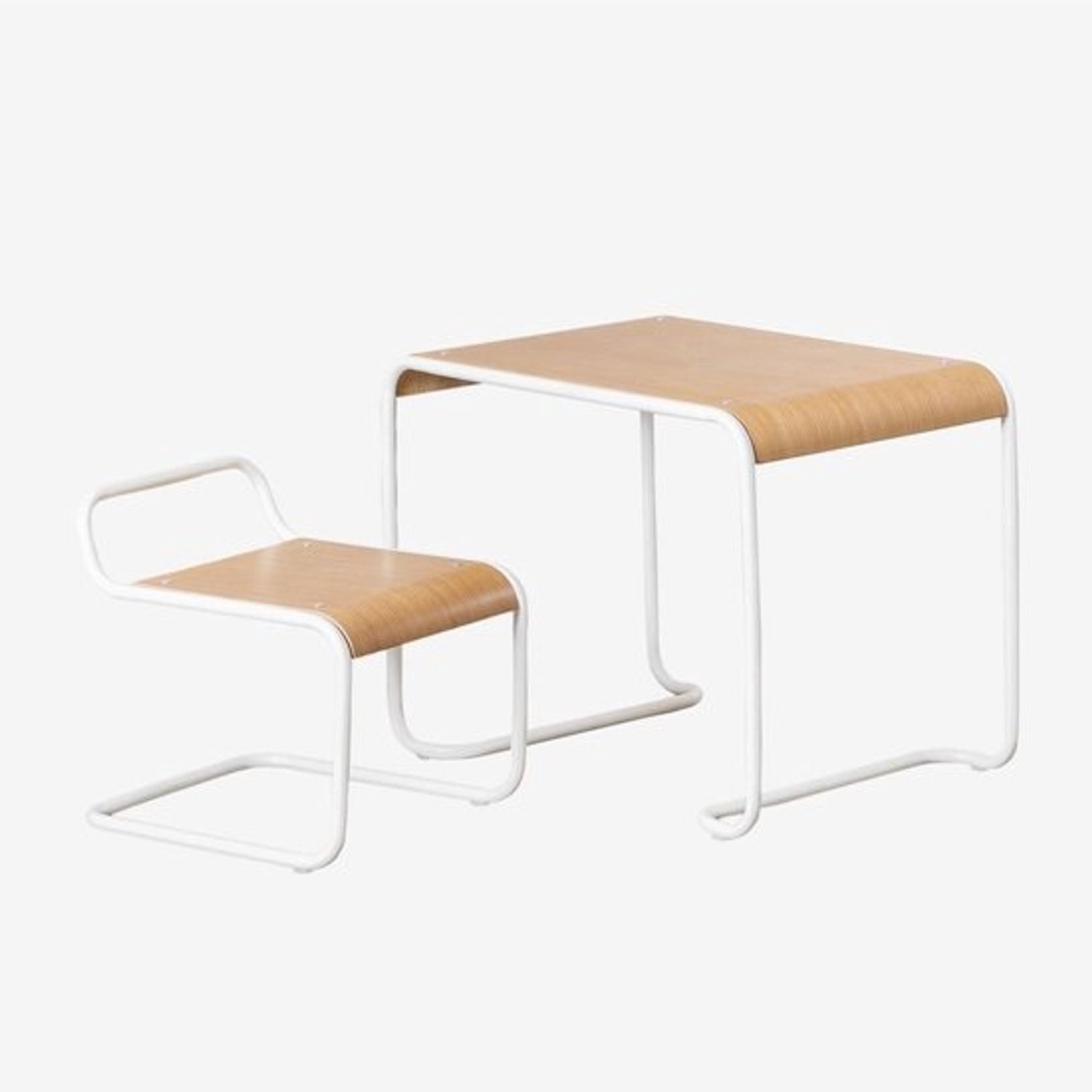Kindertafel en stoelenset - Kinderbureau met stoel - Spelen en knutselen - IJzeren buisstructuur - 12 kg - Mat