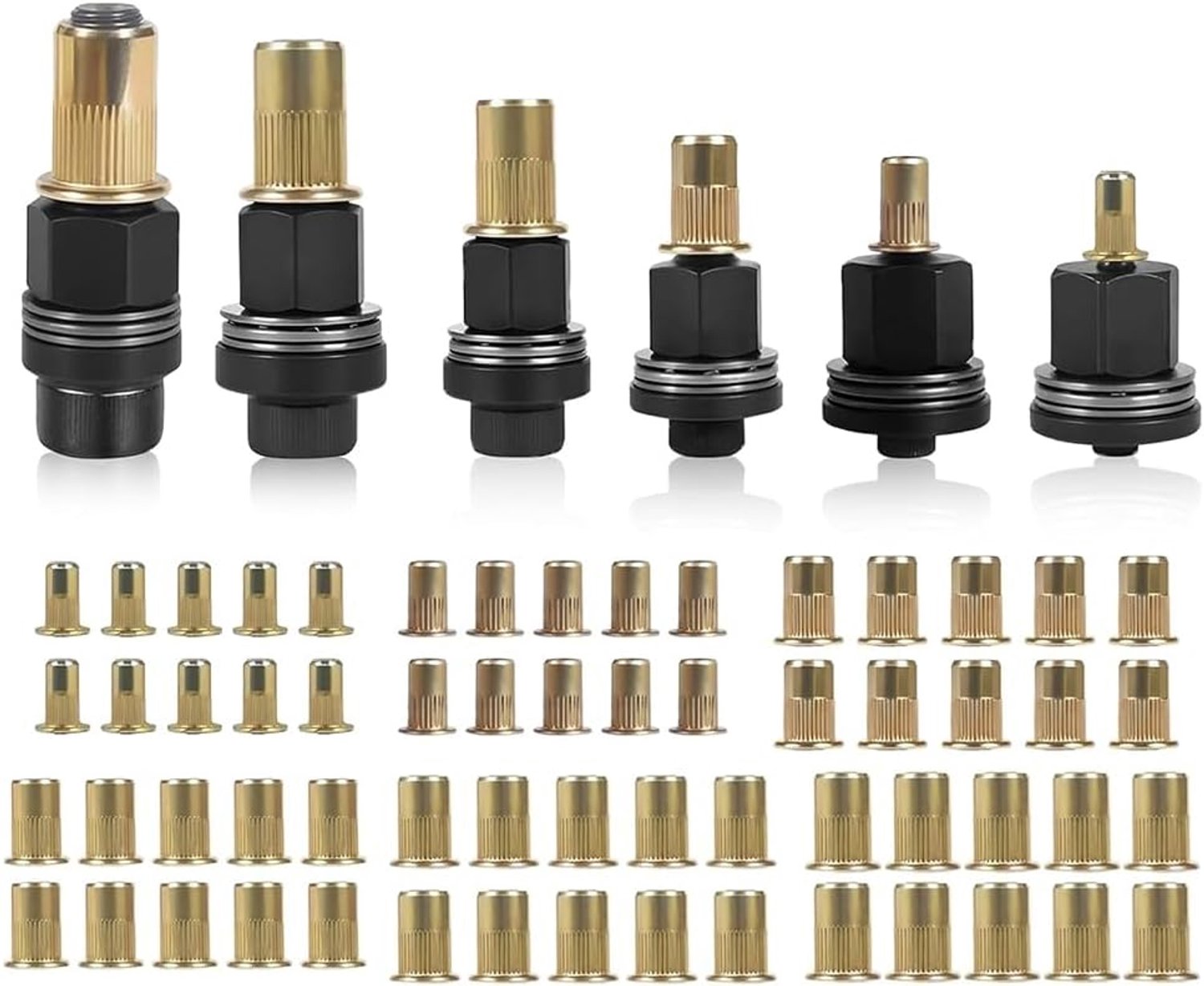 Klinkmoertang set - 6 stuks - voor M3-M10 schroefmoeren - robuuste constructie - ShopVlot