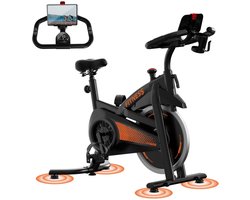Lontek CBE10 hometrainer met 100 weerstandsstanden, 150 kg, app, stille riemaandrijving