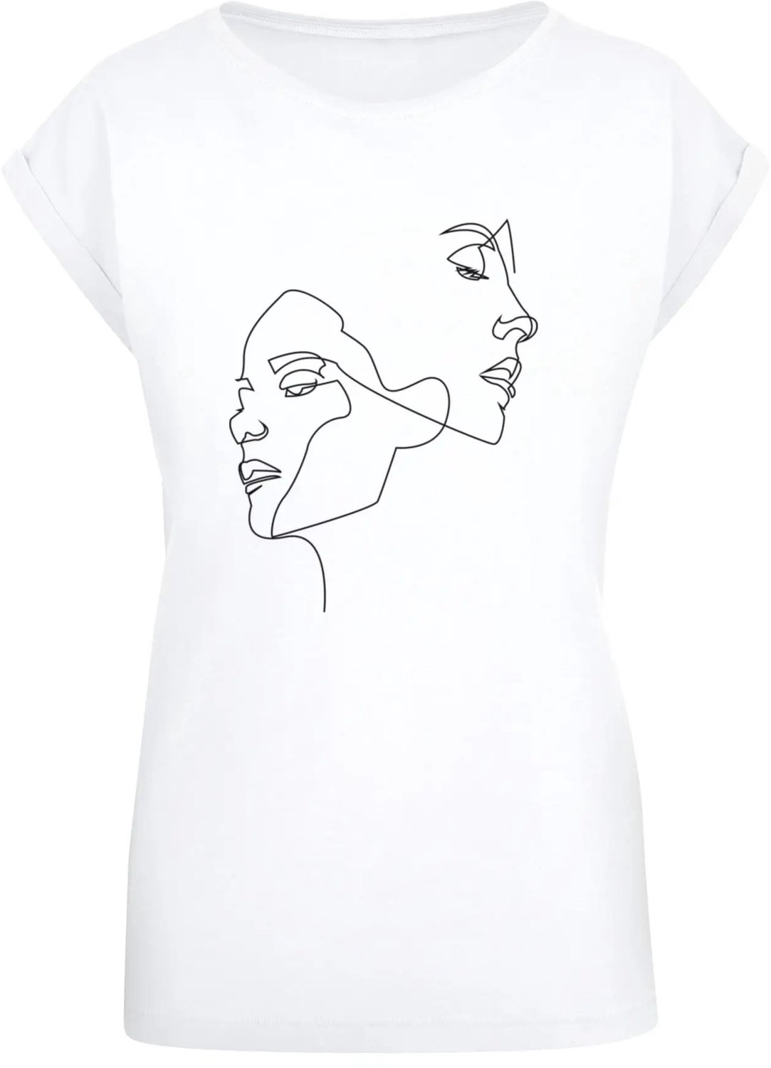 T-shirt dames Mister Tee One Line Wit