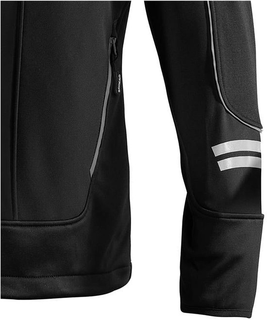 Sparco Tech Softshell - Waterdichte, reflecterende en versterkte jas met polar fleece voering - Maat XL - Zwart/Grijs van Sparco — afbeelding 4