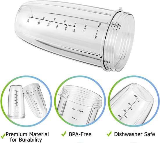 Blenderbeker 950 ml - BPA-vrij - Vaatwasserbestendig — afbeelding 5