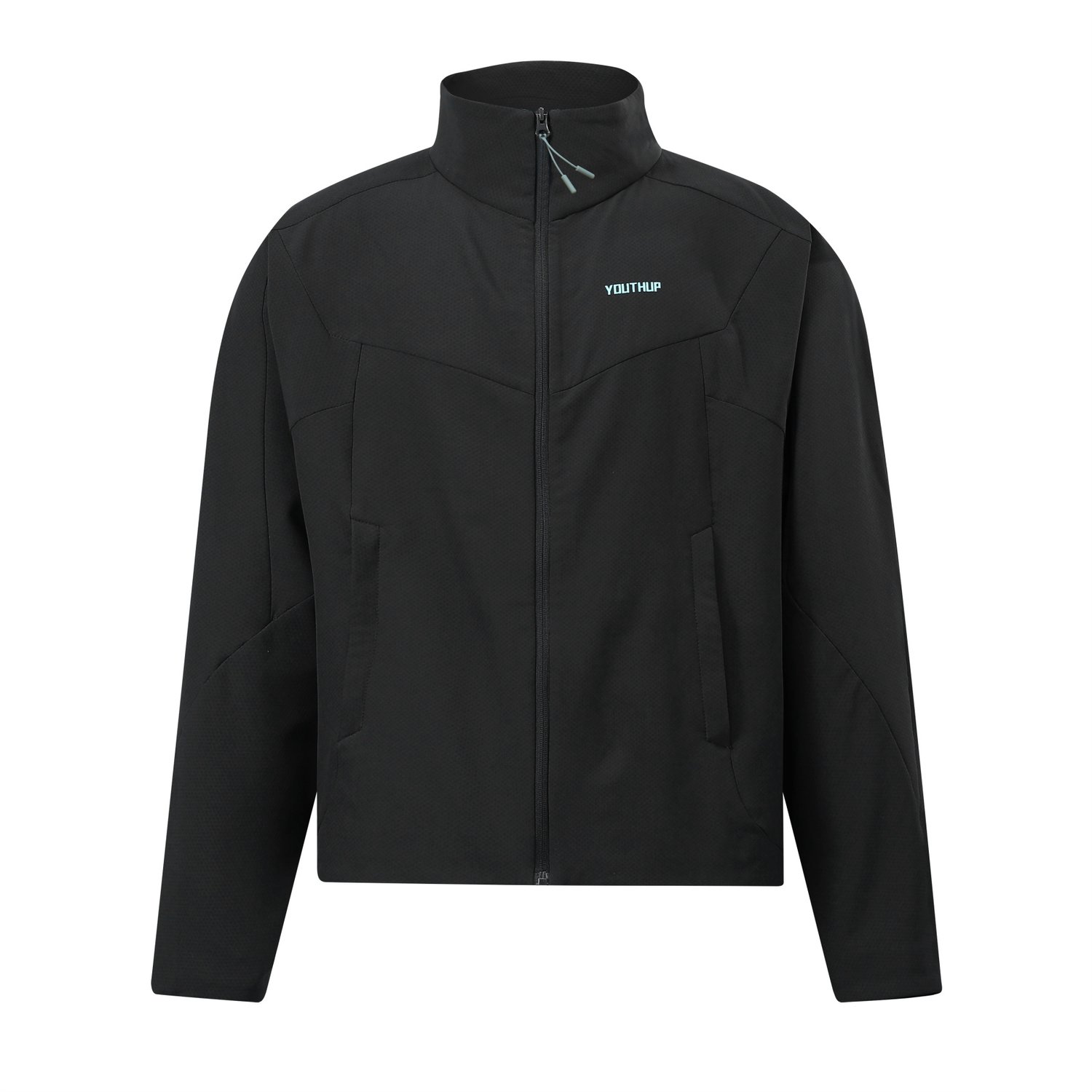 YOUTHUP Heren Winddicht Outdoorjas Waterafstotend Fleece 2XL Zwart