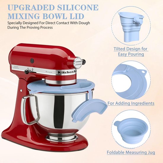 Blenderaccessoireset - 3-in-1 - Siliconen - Blauw — afbeelding 5