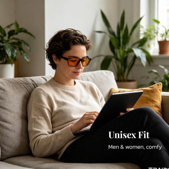 Blauwe Lichtfilter Bril voor Gamers en Computergebruikers, Bescherming tegen Schermlicht, Comfortabel en Stijlvol voor Mannen en Vrouwen — afbeelding 3