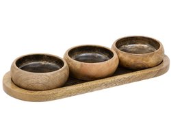 Ava-aperitiefset, 4-delig, zwart