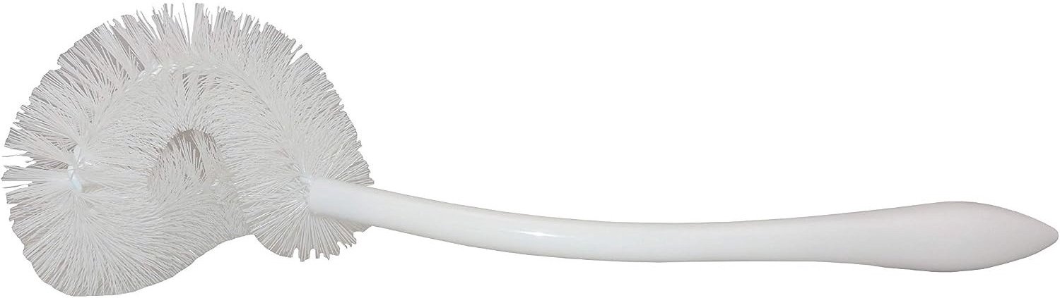 Wc-Randborstel - Wit - Ca. 42 cm - Ergonomisch Vormgegeven - Voor Grondige Toiletreiniging