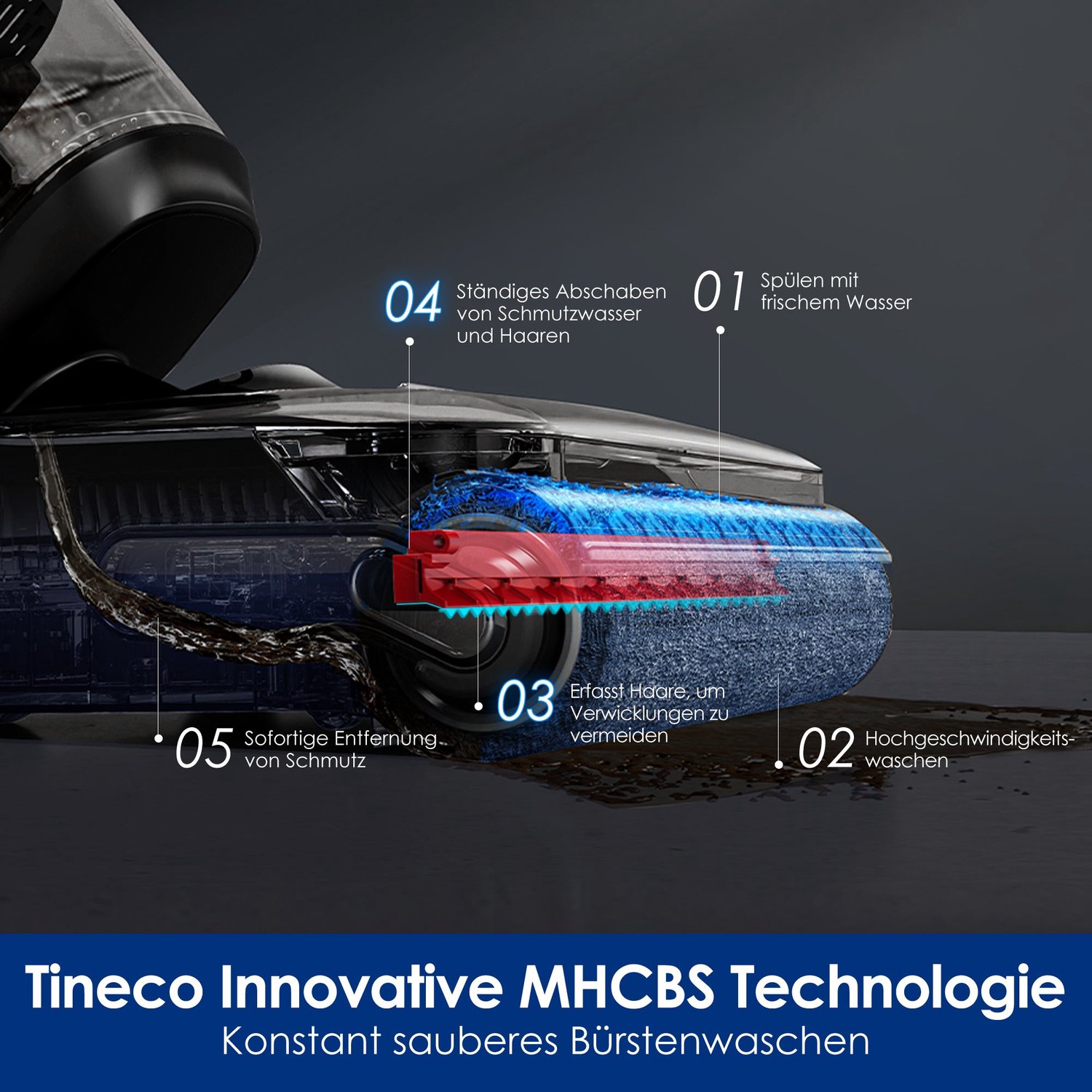 Tineco - Switch S7 Stretch Premium - draadloze Vloerreiniger & steelstofzuiger - Stofzuigt en dweilt harde vloeren tegelijkertijd - 50 min accuduur – foto 2
