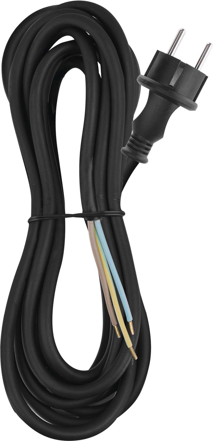 EMOS Flexo-kabel van rubber/neopreen 3x1,5 mm², 5 m, zwart, S03250N
