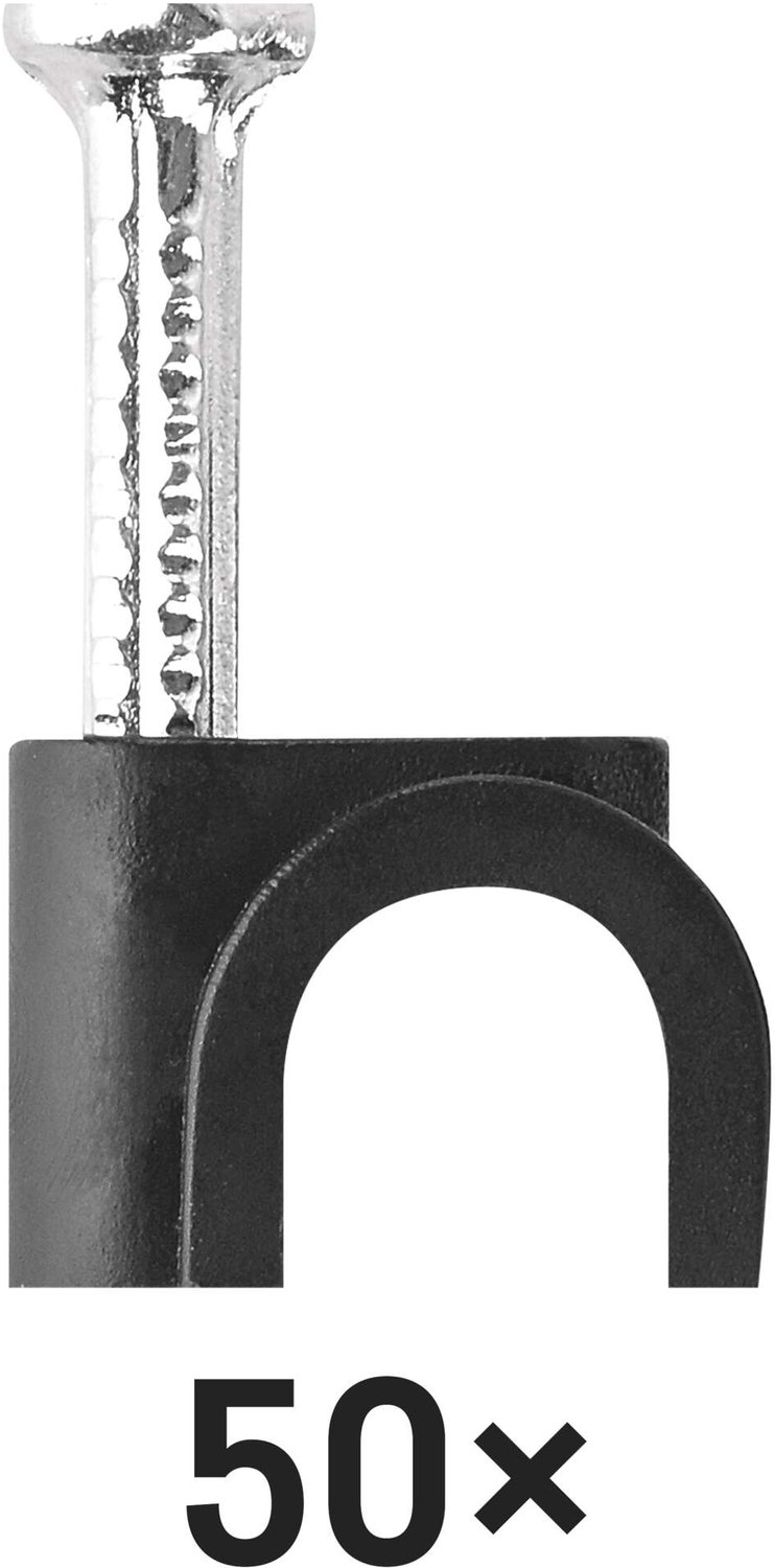 EMOS Kabelklem 6 mm, zwart, 50 stuks, A2821