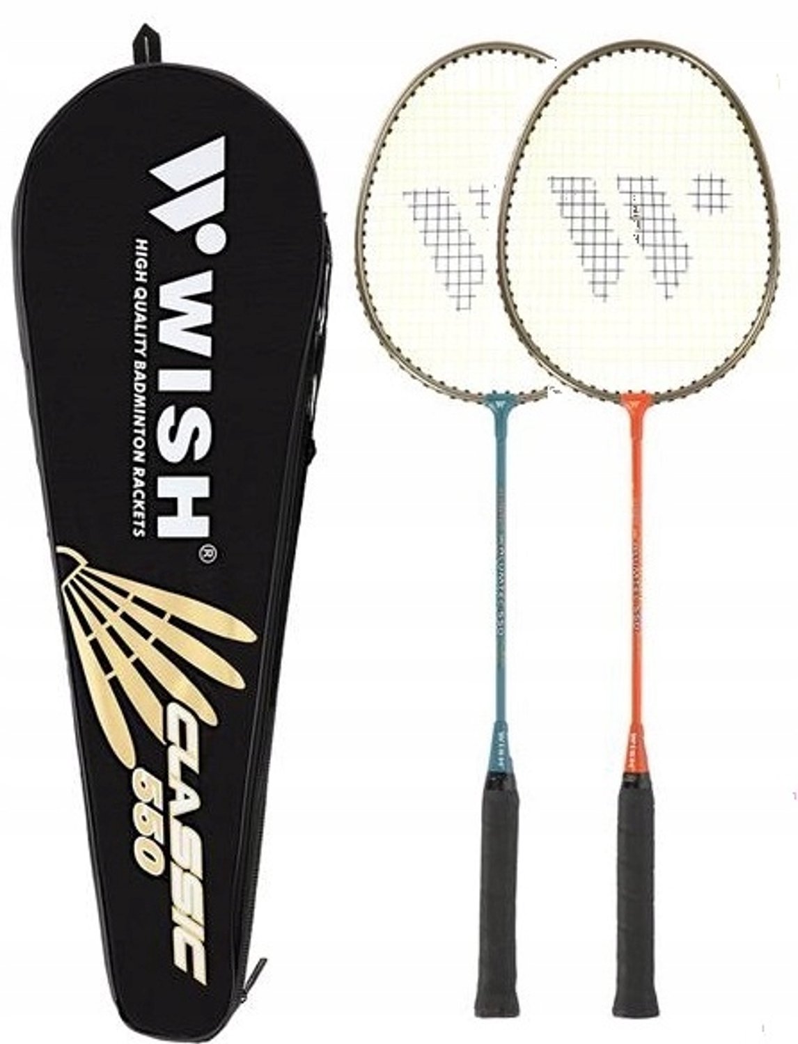 Wish Badminton Set: 2 Aluminium Racquets, Shuttlecocks & Cover