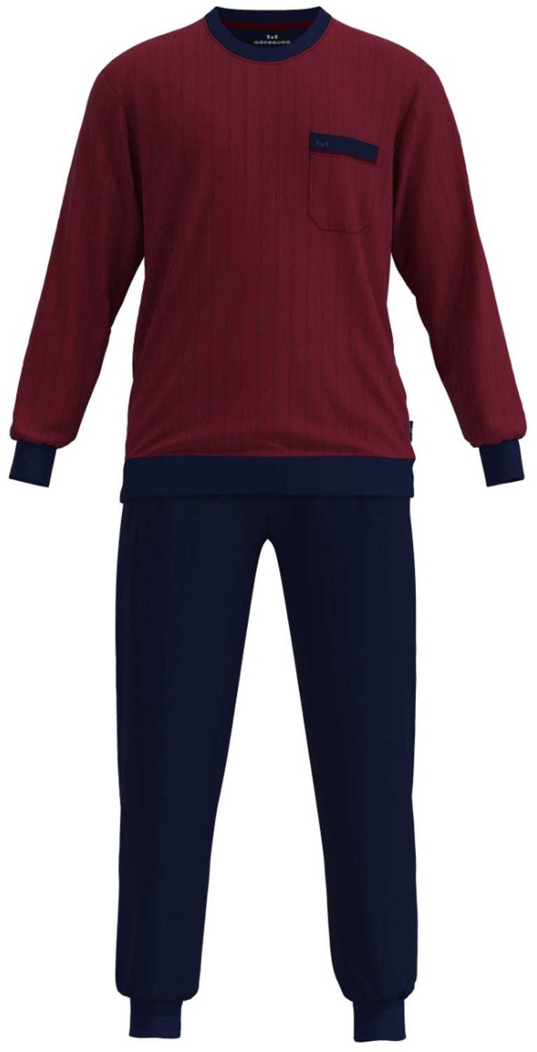 Götzburg Gotzburg badstof pyjama rood/blauw