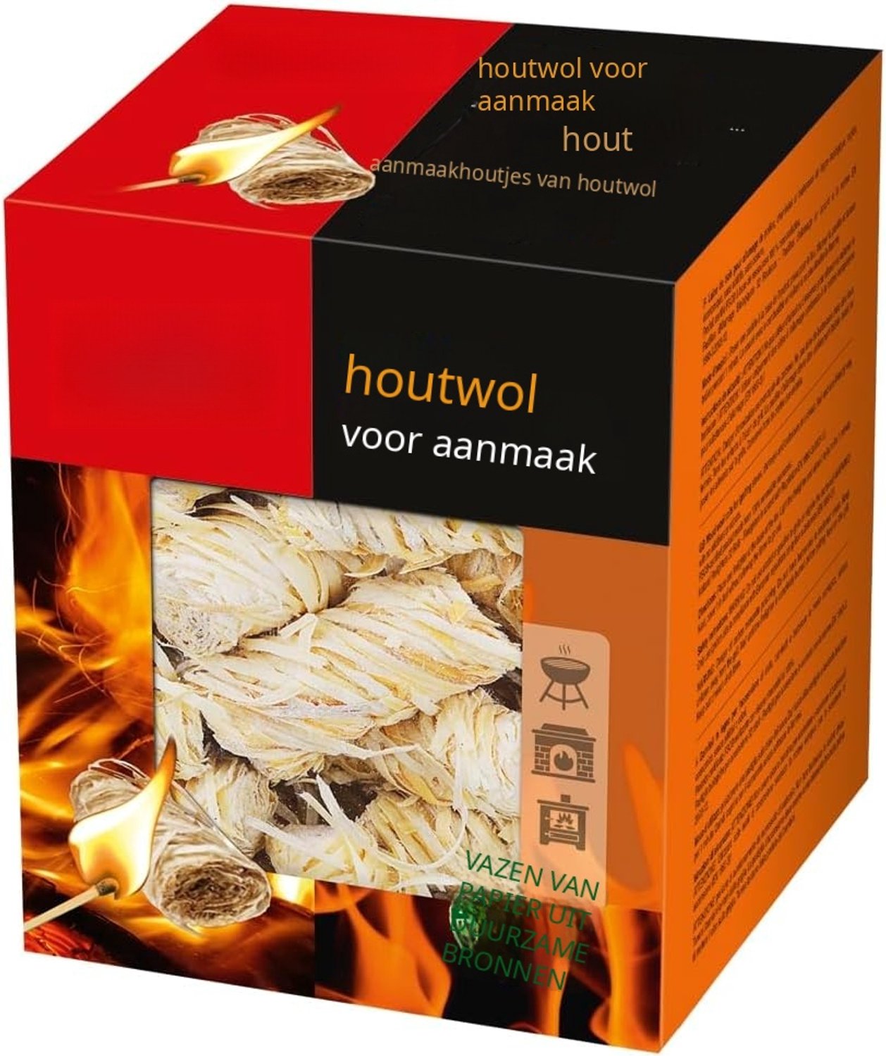 QEVA Aanmaakhout - Aanmaaknout - Aanmaakblokjes - Hout - 9cm x 12cm x 15cm