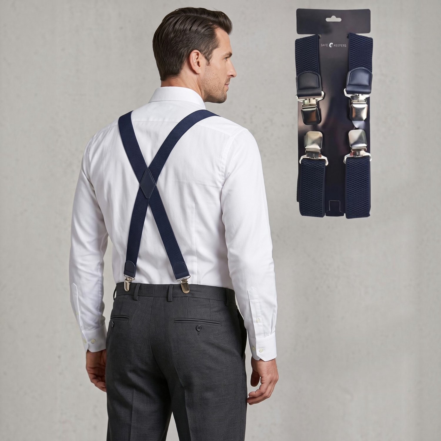 Safekeepers Stijl, Comfort en Maximale Grip: Safekeepers Extra Brede Bretels met 4 Clips