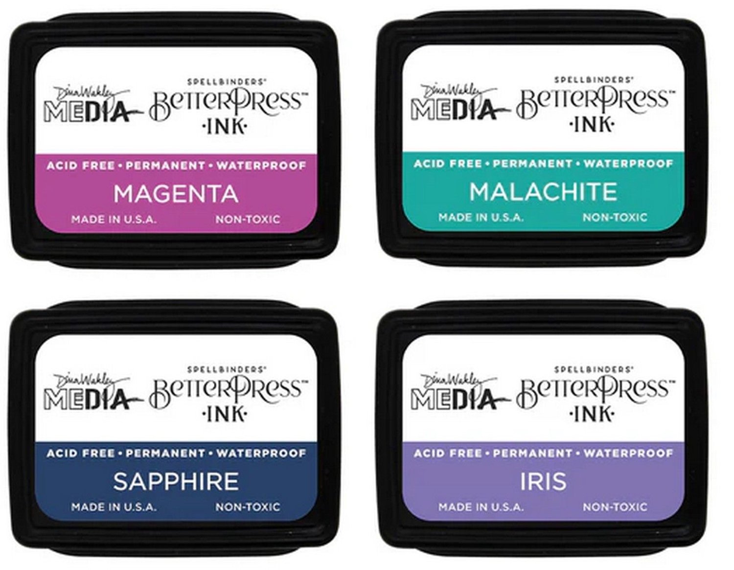 Spellbinders BetterPress Mini Stempelkussens - Happy - 4 st.