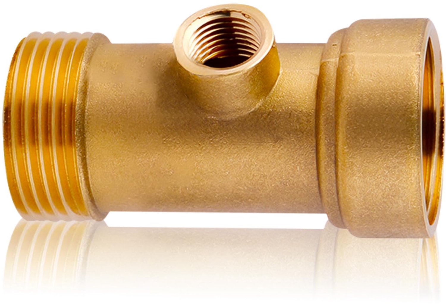 3-weg messing verdeler 1" IG x 1/4" IG x 1" AG - T-stuk - duurzame kwaliteit - ideaal voor waterleidingen - m-winkel