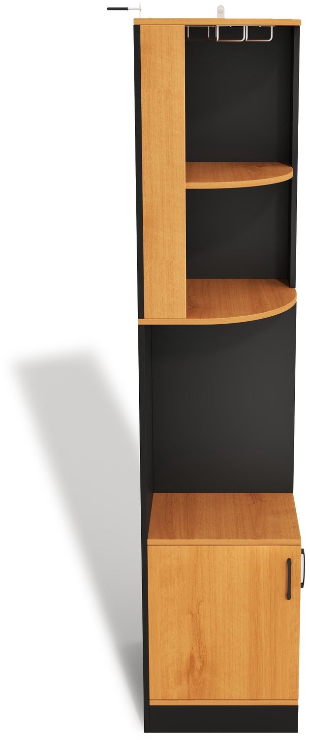 CHICFURN Wijnkast - wijnopslag - hoekdesign - vrijstaand - zwart