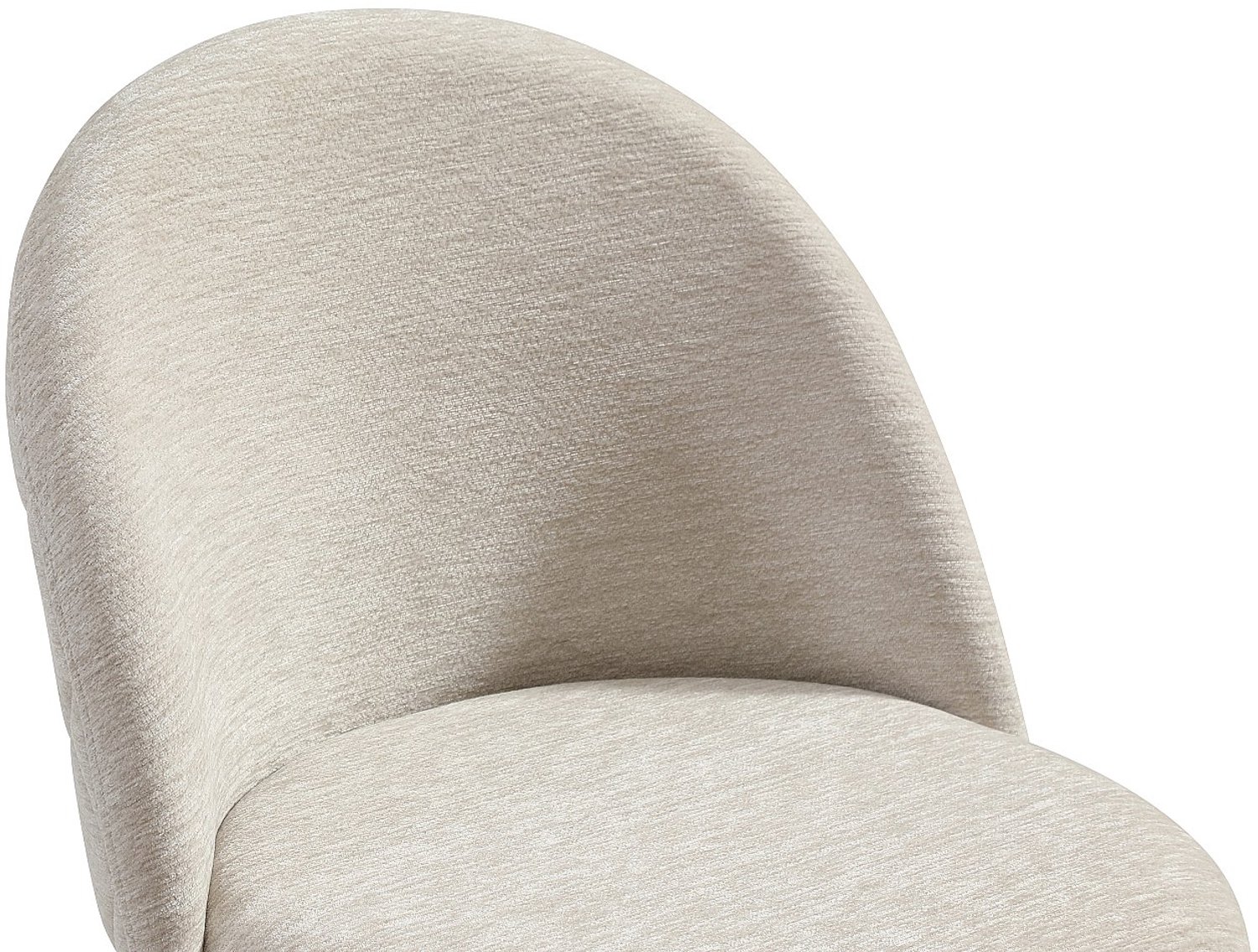 Vente-unique Set van 2 stoelen in gestructureerde stof en metaal - Beige - MELBOURNE