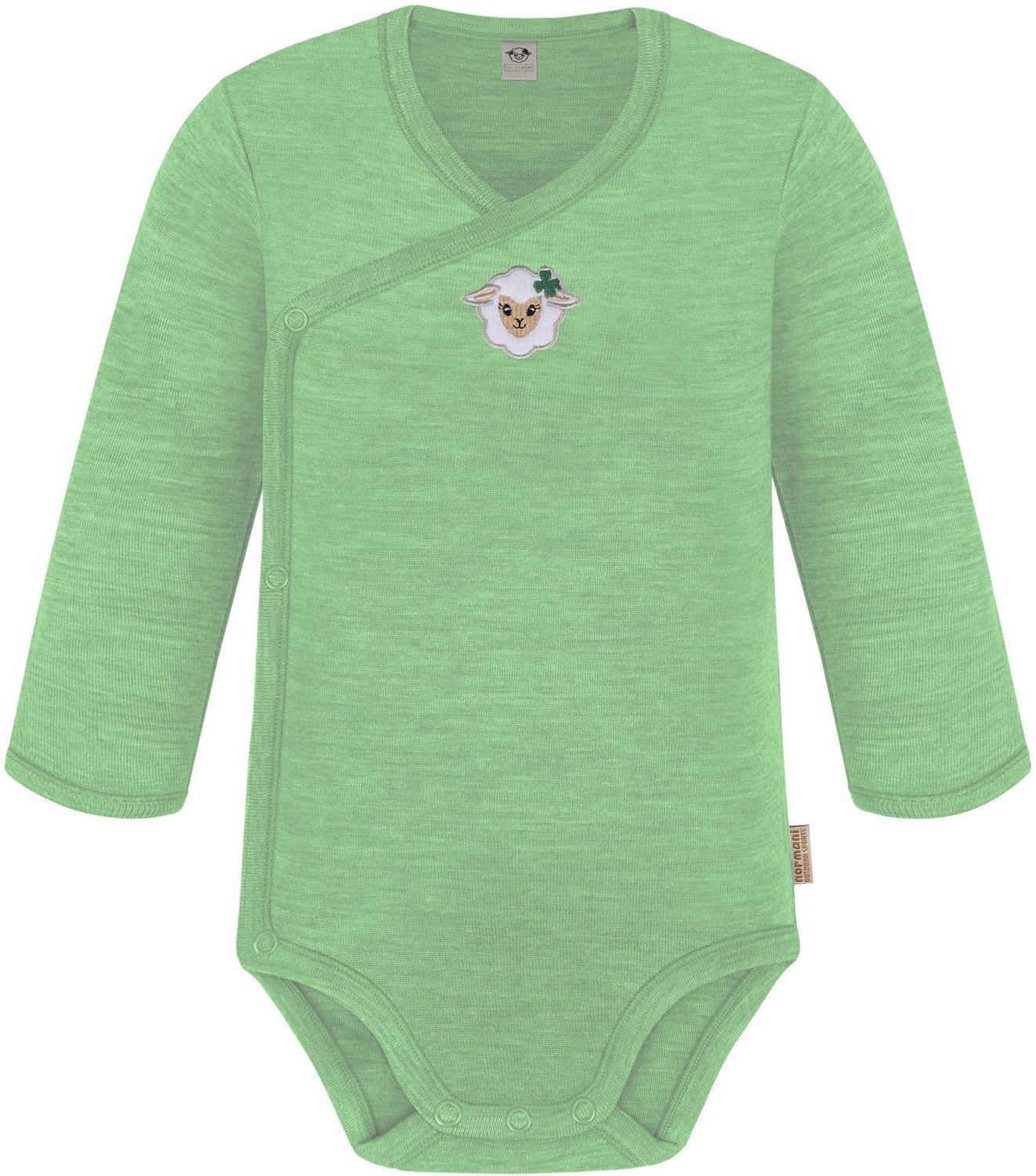 Baby Merino wikkelbodysuit met lange mouwen „Kaitaia“