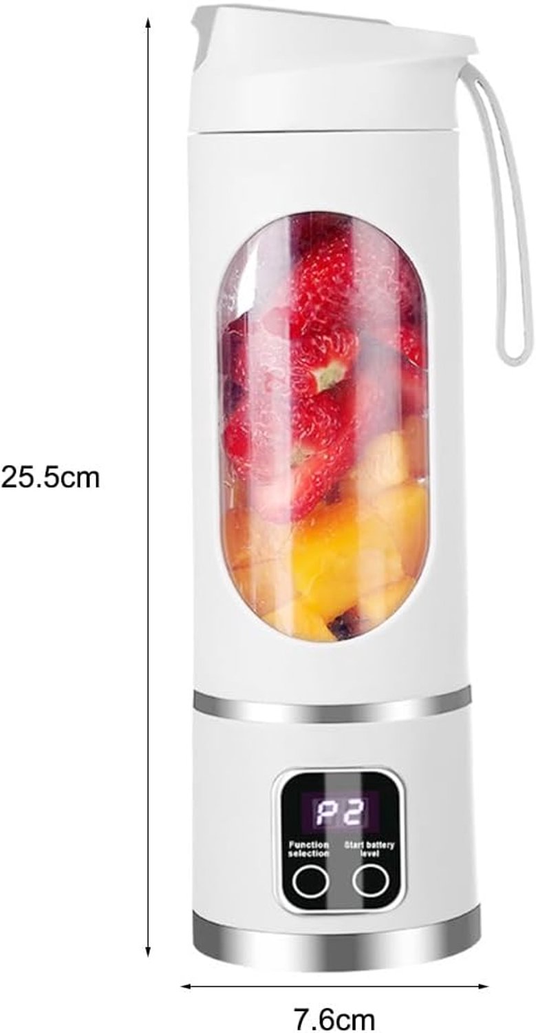 Mini draagbare mixbeker 450 ml - elektrische USB-sapcentrifuge - 12 roestvrijstalen messen - Vemera — afbeelding 2